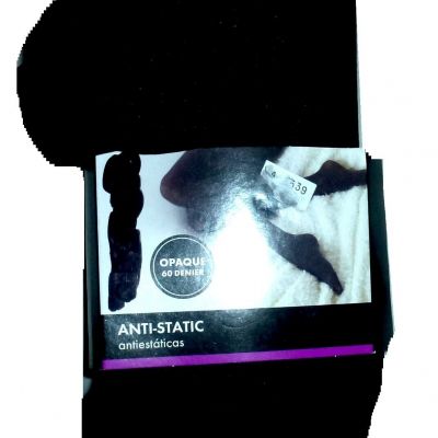 George anti static opaque 60 black tights size 2 open box